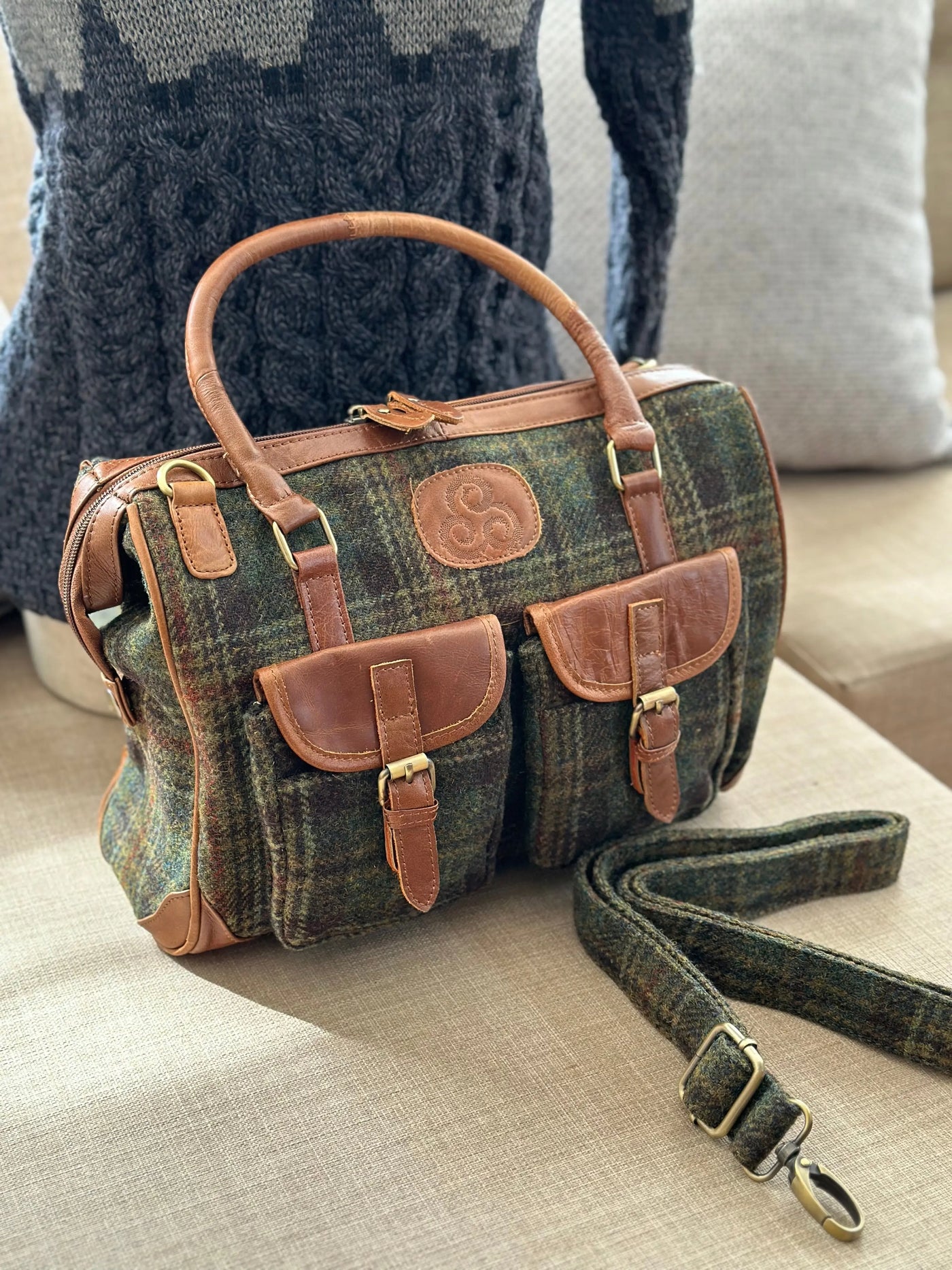 Cork Weekender Reisetasche Tweed und Leder