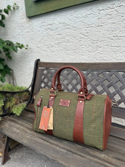 Weekender mit Tweed im Fischgrätenmuster
