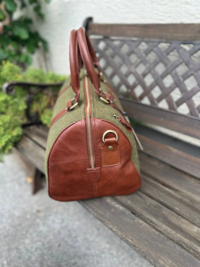 Weekender mit Tweed im Fischgrätenmuster