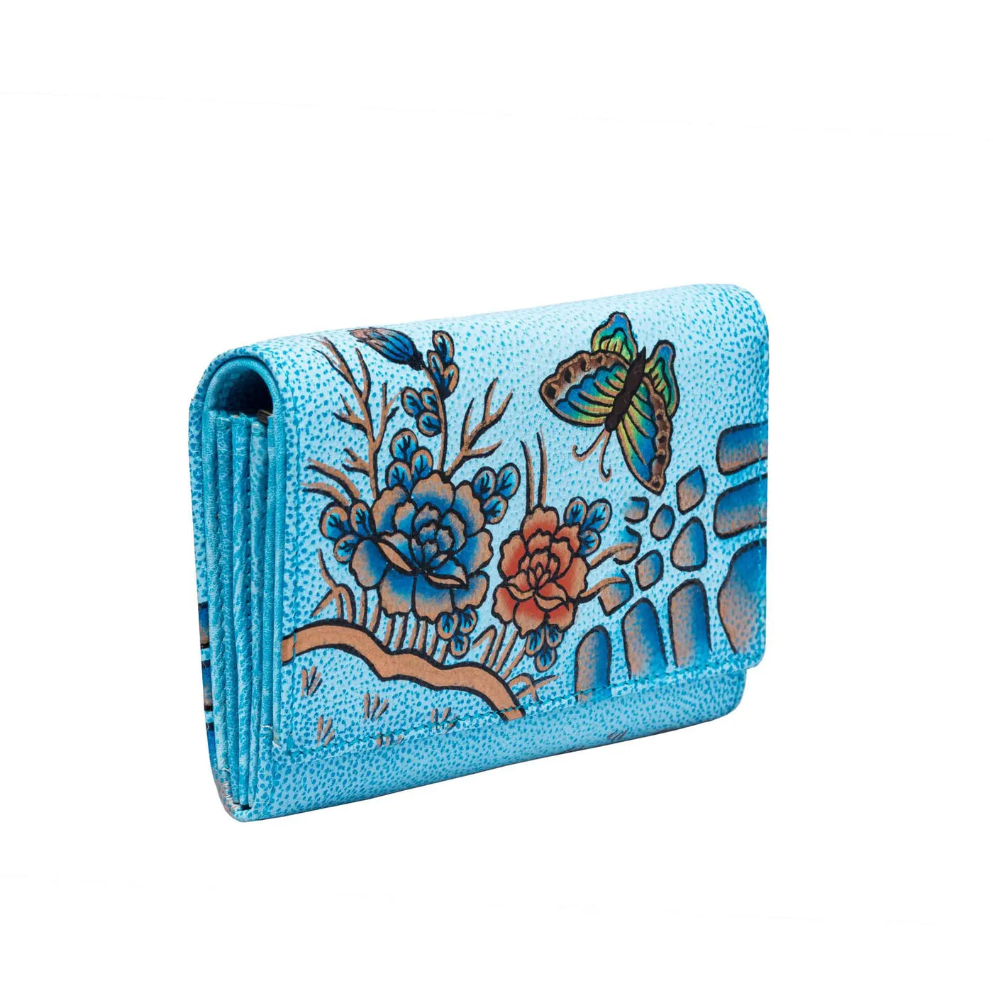 Butterfly wallet hand-painted