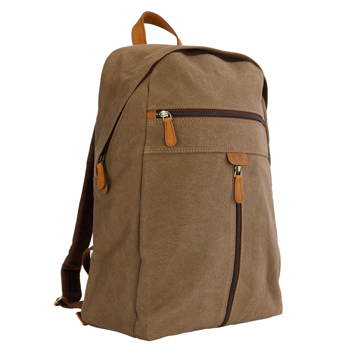 Noricum Canvas and Leather Rucksack in Khaki or Brown