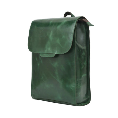 Jay Rucksack emerald marble green leather