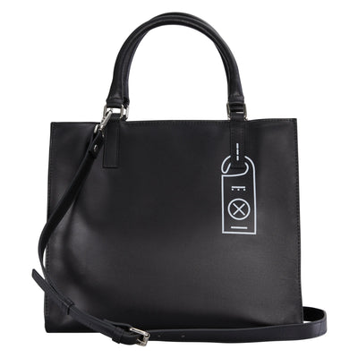 Lana Black Leather Tote bag