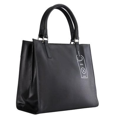 Lana Black Leather Tote bag