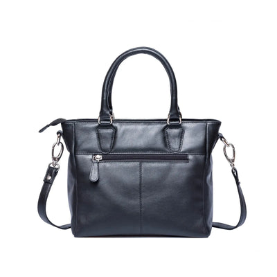 T35 C Braided leather Tote black small Martine