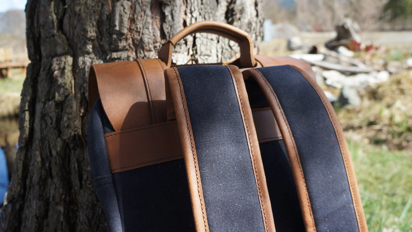 Shoreline Canvas and Leather Backpack