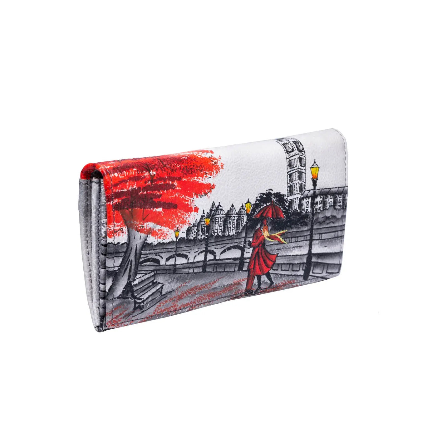 Walk-In-Fall wallet hand-painted